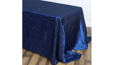 Navy Blue Accordion Taffeta 90″ x 156″
