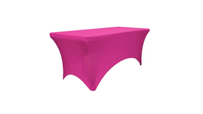 Fuchsia Pink Spandex Table Cover 6 ft.