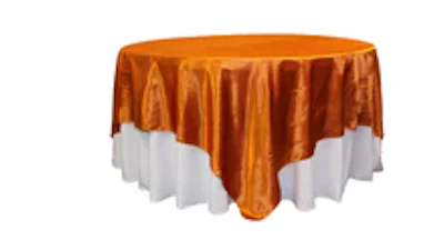 Burnt Orange Satin Overlay 90″ x 90″