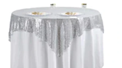 Silver Glitz Overlay 60″ x 60″