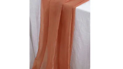 Terracotta Chiffon Table Runner