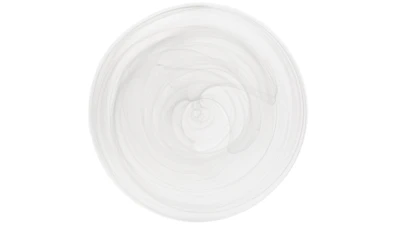 White Swirl Glass Charger 13in