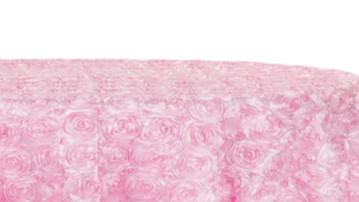 Pink Rosette Satin 120″ Round