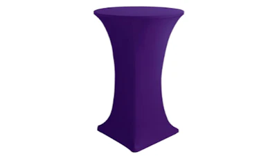 Eggplant Purple Spandex Table Cover – 30″ Highboy