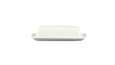 Classic White China Butter Dish