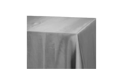 Chrome Silver Taffeta 90″ x 132″ Rectangle