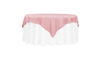 Pink Rose Polyester 80″ x 80″ Square Overlay