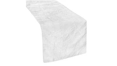White Crushed Taffeta Table Runner