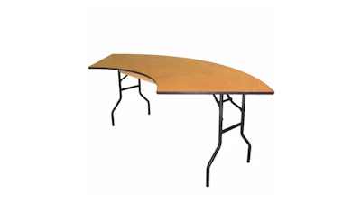 Serpentine Table 8ft W x 30in