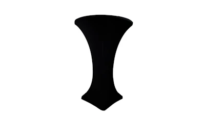 Black Spandex Table Cover – 30″ Highboy