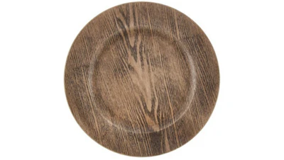Wood Grain Lacquer Charger