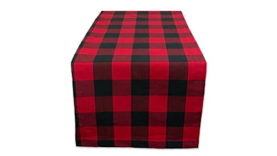 Black & Red Check Runner