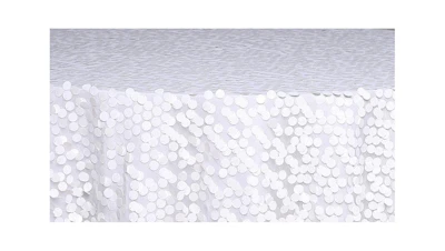 White Payette Sequin Overlay 72″ x 72″