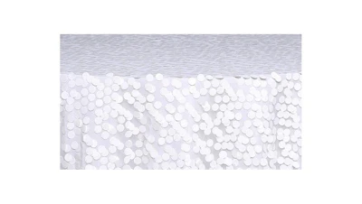 White Payette Sequin Overlay 90″ x 90″