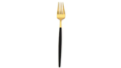 Lux Black and Matte Gold Dinner Fork