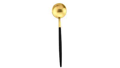 Lux Black and Matte Gold Dinner Spoon