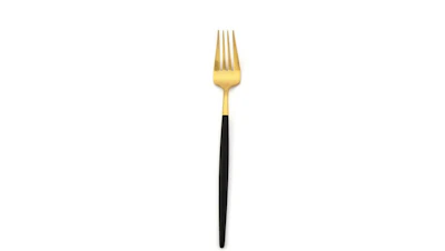 Lux Black and Matte Gold Salad/Dessert Fork