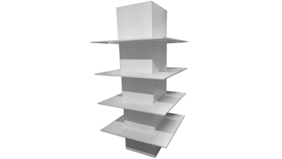 Dalix White Barback Shelving Unit
