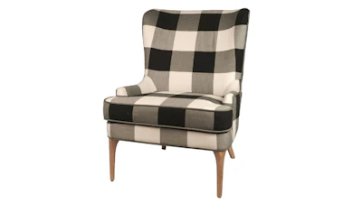 Buffalo Check Black & White Lounge Chair