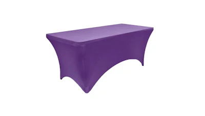 Purple Spandex Table Cover 6 ft Rectangle