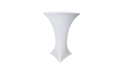 White Spandex Table Cover – 30″ Highboy