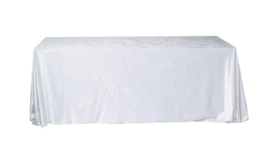 White (Economy) Velvet 90″ x 132″ Rectangle