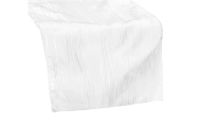 White Accordian Crinkle Taffetta Table Runner