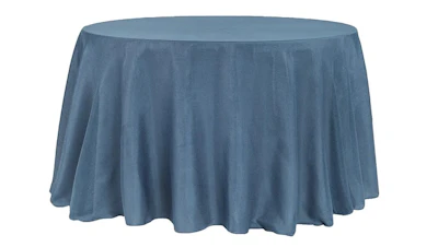 Navy Blue Faux Burlap 120″ Round