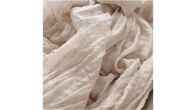 Beige Cheesecloth Table Runner