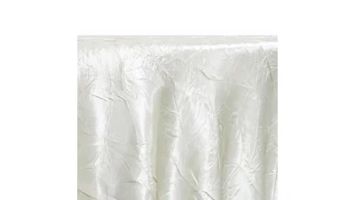 White Crushed Taffeta 120″ Round