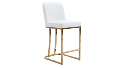 Chaney White & Gold Barstool