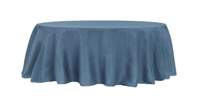 Navy Blue Faux Burlap 108″ Round