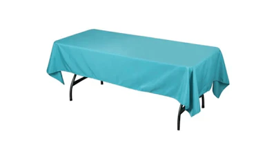 Peacock Blue Polyester 60″ x 102″ Short Rectangle