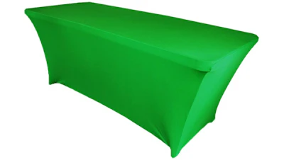 Green Spandex Table Cover 8ft Rectangle