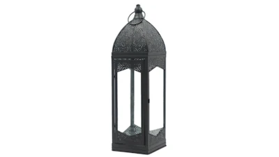 Black Metal Lantern 18″