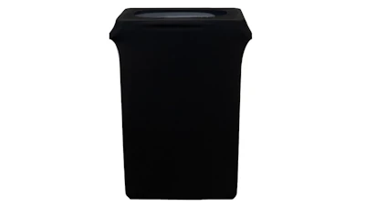 Black Spandex Slim Trash Can Cover