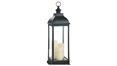 Black LED Lantern 28″