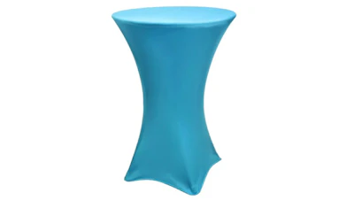 Turquoise Spandex Table Cover – 30″ Highboy