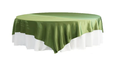 Willow Green Satin 90″ x 90″ Square Overlay