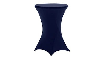 Dark Navy Spandex Table Cover- 36″ Highboy