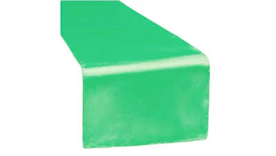 Kelly Green Satin Runner 14 in. x 108 in.