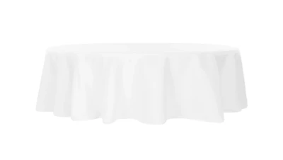Off-White Polyester 108″ Round