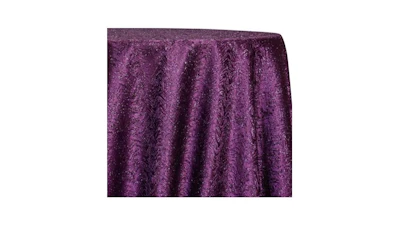 Plum Tinsel 132″ Round