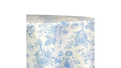 Sky Blue Toile 108″ x 156″ King’s Drape