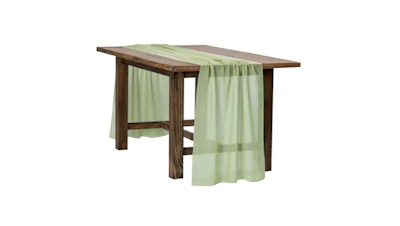 Sage Chiffon Table Runner