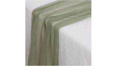 Dusty Sage Chiffon Table Runner
