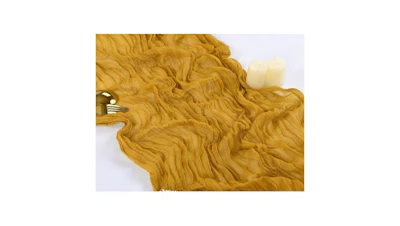 Mustard Cheesecloth Table Runner
