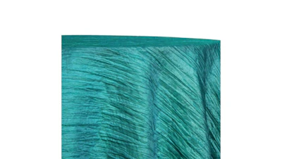 Peacock Blue Lux Accordion Taffeta 132″ Round