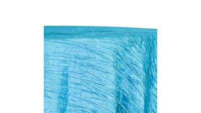 Aqua Blue Lux Accordion Taffeta 132″ Round
