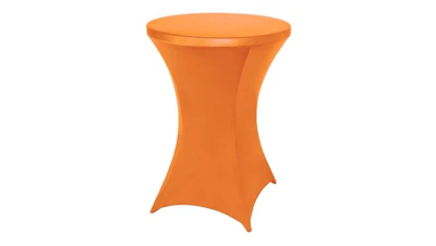 Orange Spandex Table Cover – 30″ Highboy